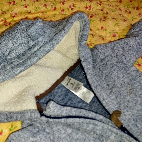 Cuddly Pram Suit with Bear Ears for 3 Month Baby - Picture 5 of 5